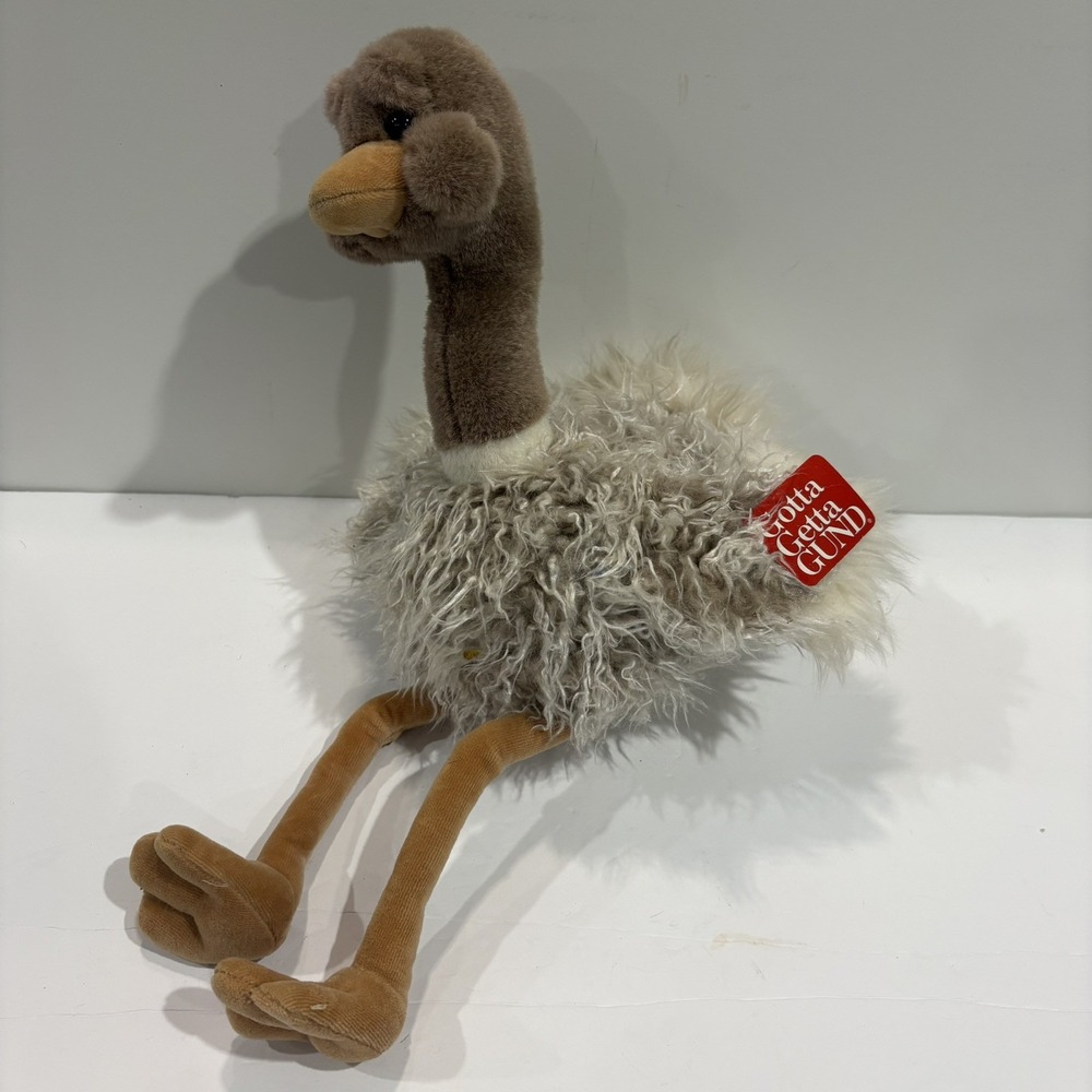 Vintage GUND 16" Dahling Ostrich #5231 Plush Bird Gotta Get Gund Soft Toy Animal